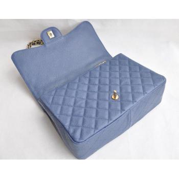 Replica Chanel  Flap bags 28600 Blue Cow Leather Medium Handbags