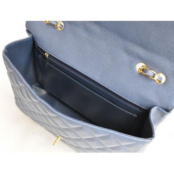 Replica Chanel  Flap bags 28600 Blue Cow Leather Medium Handbags