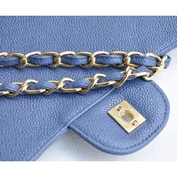 Replica Chanel  Flap bags 28600 Blue Cow Leather Medium Handbags