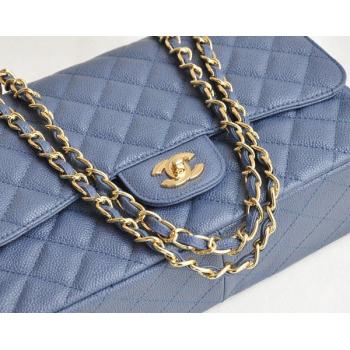 Replica Chanel  Flap bags 28600 Blue Cow Leather Medium Handbags