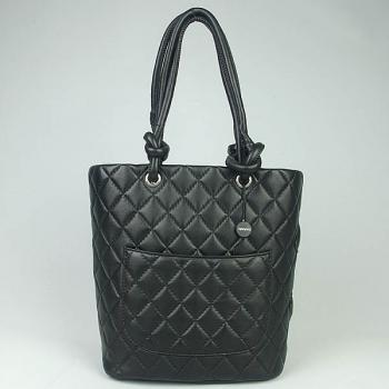 Chanel Cambon bags 9004 Black Lambskin Ladies