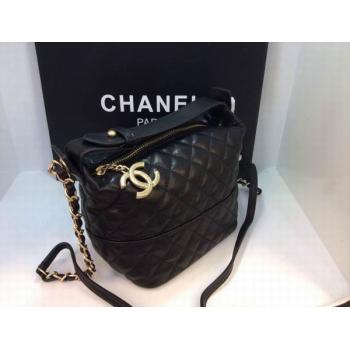 Cheap Chanel Black Lambskin Handbag Messenger Bag