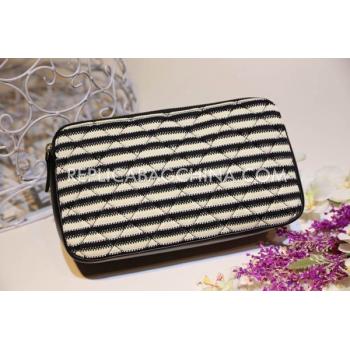 Quality Chanel Le Boy Cross Body Bag Calfskin Naval Stripe White Replica