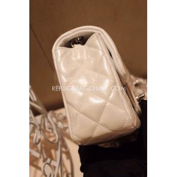 Cheap Chanel Mini Khaki Handbag Patent Leather  Flap