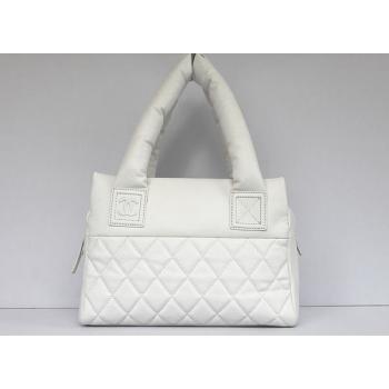 Chanel Coco bags 48619 White Lambskin Medium Bag