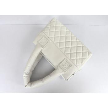 Chanel Coco bags 48619 White Lambskin Medium Bag