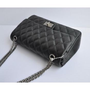 Chanel 2.55 Reissue Flap 28668 Black Cow Leather Cross Body Bag HM09235