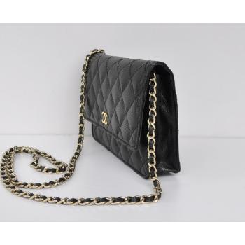 Chanel Mini bags 33814 Black Lambskin Cross Body Bag Replica