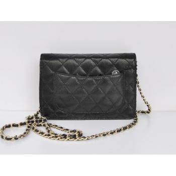 Chanel Mini bags 33814 Black Lambskin Cross Body Bag Replica