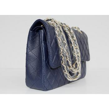 Chanel  Flap bags 01112 Blue Cow Leather Ladies Handbag