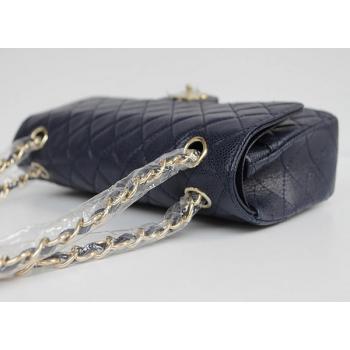 Chanel  Flap bags 01112 Blue Cow Leather Ladies Handbag