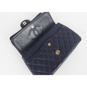 Chanel  Flap bags 01112 Blue Cow Leather Ladies Handbag