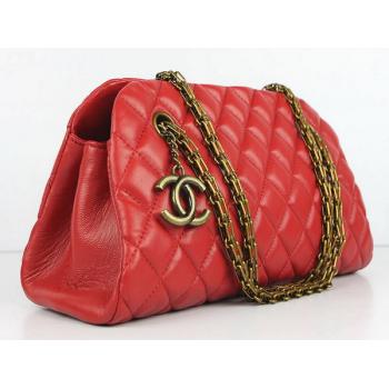 Chanel Bowling Bags 49853 Red Lambskin Ladies Bags