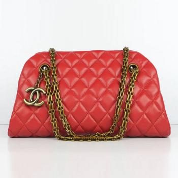 Chanel Bowling Bags 49853 Red Lambskin Ladies Bags