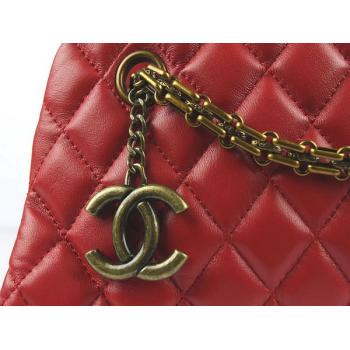 Chanel Bowling Bags 49853 Red Lambskin Ladies Bags