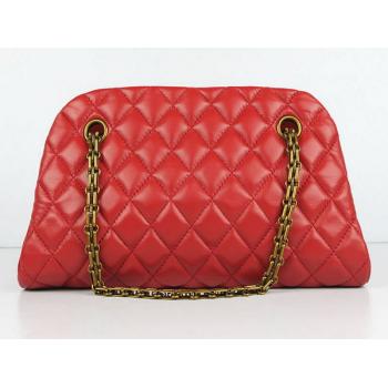 Chanel Bowling Bags 49853 Red Lambskin Ladies Bags