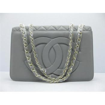 Chanel  Flap bags 48220 Grey Lambskin Ladies Bag