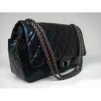 Chanel 2.55 Reissue Flap 35845 Black Crocodile Medium Handbag HM09437