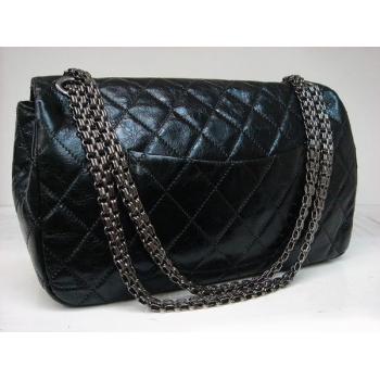 Chanel 2.55 Reissue Flap 35845 Black Crocodile Medium Handbag HM09437