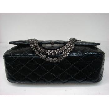 Chanel 2.55 Reissue Flap 35845 Black Crocodile Medium Handbag HM09437