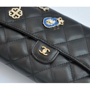 Replica Chanel Wallet 37239 Black Lambskin Ladies Handbag