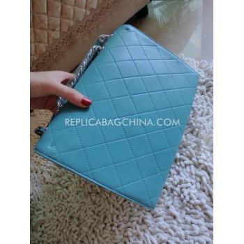 Chanel  Flap 2way New Arrival Blue Lambskin