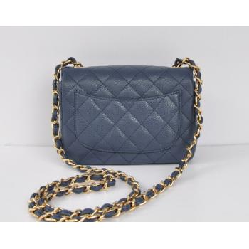 Cheap Chanel  Flap bags 1115 Blue Small Ladies