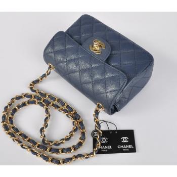 Cheap Chanel  Flap bags 1115 Blue Small Ladies