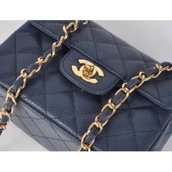 Cheap Chanel  Flap bags 1115 Blue Small Ladies