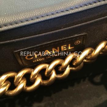 Chanel Le Boy Leather Shoulder Bag Black