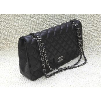 Chanel 1113 Black Lambskin Medium Bag