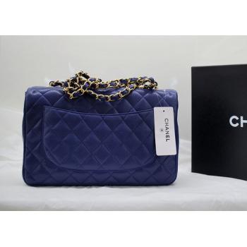 Chanel 36076 Blue Lambskin 2way