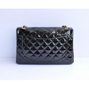 Chanel  Flap bags 47600 Black Enamel Medium Handbags