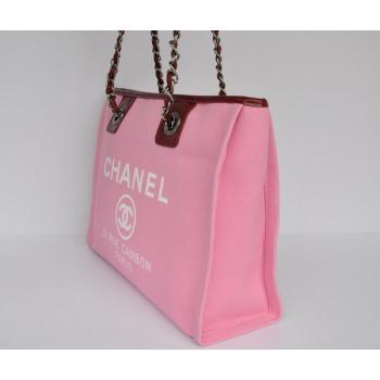 Chanel 2024 New Chanel 66939 Pink Canvas Cross Body Bag