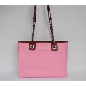 Chanel 2024 New Chanel 66939 Pink Canvas Cross Body Bag