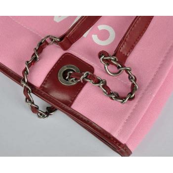 Chanel 2024 New Chanel 66939 Pink Canvas Cross Body Bag