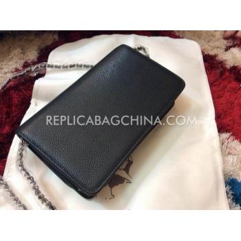 Chanel Wallet Leather Black Purse