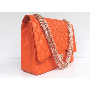 Chanel  Flap bags 1116 Orange Lambskin Ladies