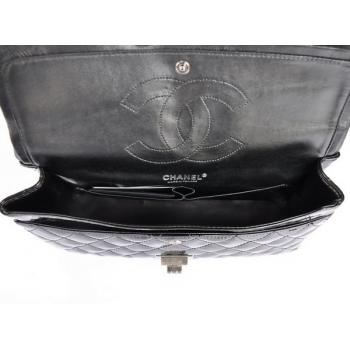 Chanel 2.55 Reissue Flap 30227 Black Enamel Cross Body Bag HM09879