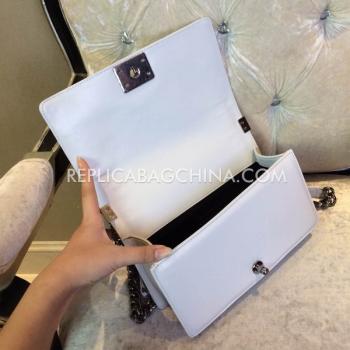 Chanel Le Boy Nylon White Handbag Replica