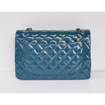 Chanel  Flap bags 28601 Blue Enamel HandBags