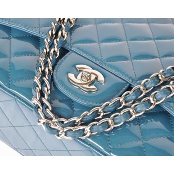 Chanel  Flap bags 28601 Blue Enamel HandBags