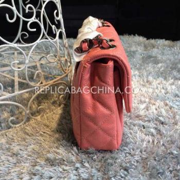 Chanel  Red Handbag Shoulder Bag Calfskin