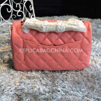 Chanel  Red Handbag Shoulder Bag Calfskin