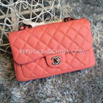 Chanel  Red Handbag Shoulder Bag Calfskin