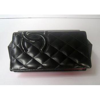 Chanel Wallet C0165 Black Lambskin Wallet