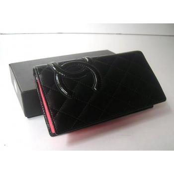 Chanel Wallet C0165 Black Lambskin Wallet