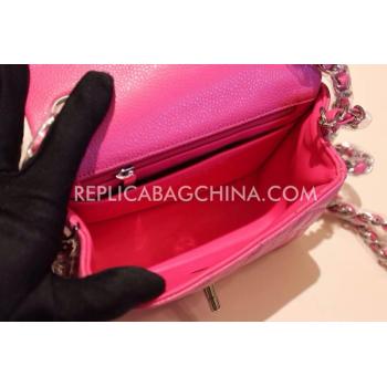 Chanel Snakeskin Handbag  Flap Mini Red