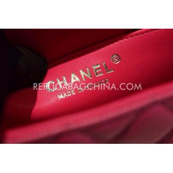 Chanel Snakeskin Handbag  Flap Mini Red