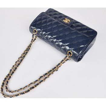 Chanel  Flap bags 1112 Blue Enamel Small Handbags